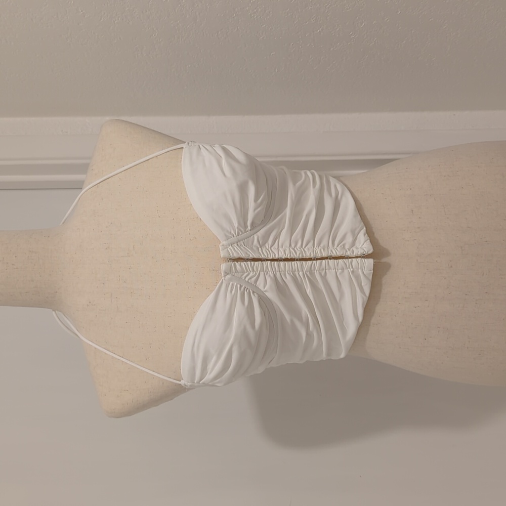 NWT Princess Polly White Halter Crop Top Corset US6